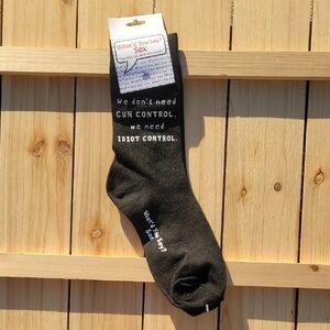 NWT Foozy's Unisex What You Say?  Sox Black Casual Socks